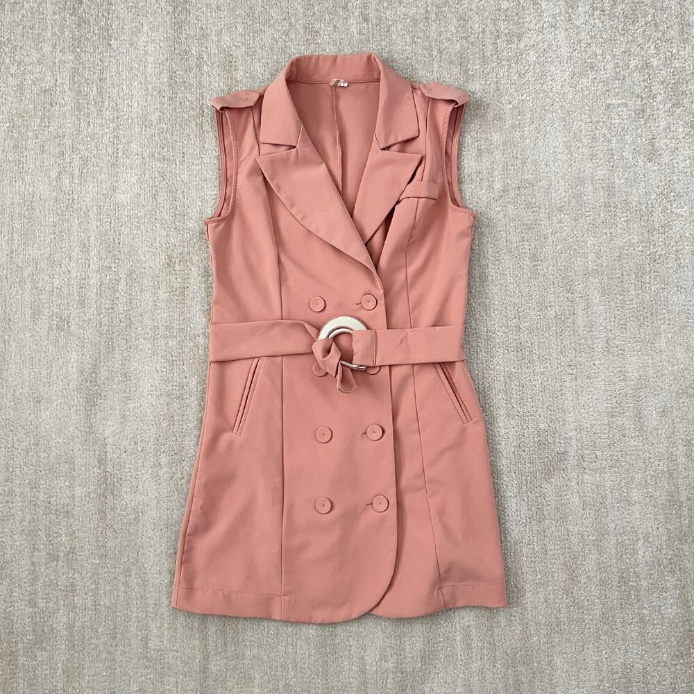 3 for $6 Miss Ka Double Breasted Long Stretch Vest P
